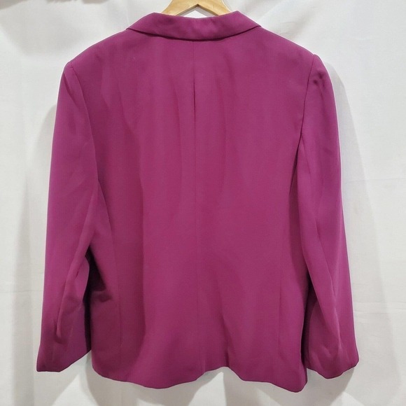 Vintage 90's Joan Leslie Purple Button Down Blazer Size 16 - Picture 5 of 8